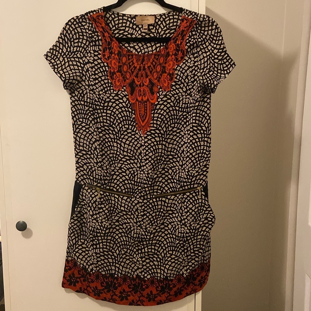 Silk Anthropologie Kachel drop waist dress with small side pockets